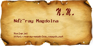 Náray Magdolna névjegykártya