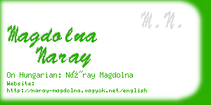 magdolna naray business card